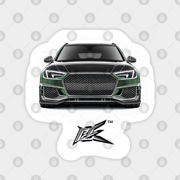 audi rs4 green Sticker by naquash